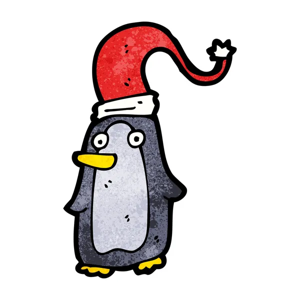 Cartoon christmas penguin — Stock Vector
