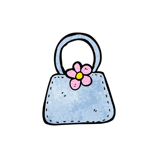 花と漫画バッグ — ストックベクタ