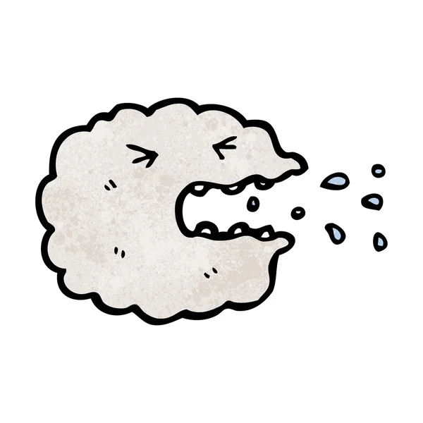 Cartoon sneezing cloud — Stock Vector