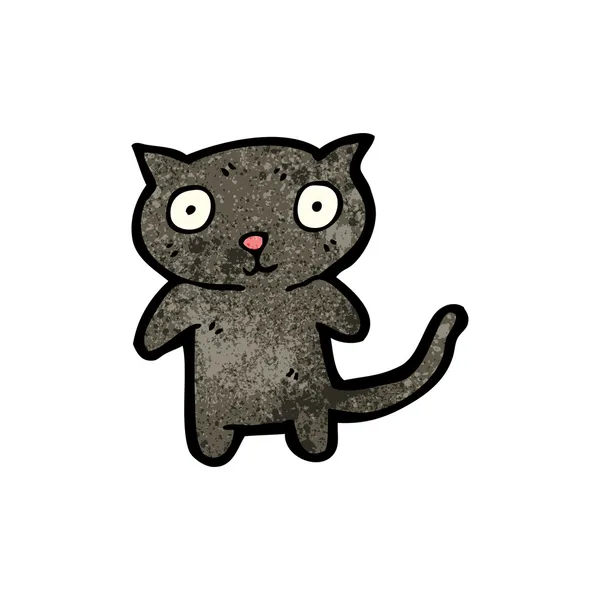 Schwarze Katze Karikatur — Stockvektor