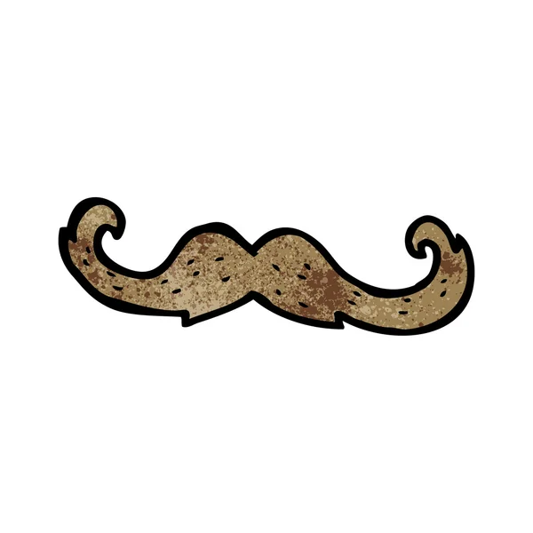 Bigode encaracolado desenhos animados — Vetor de Stock