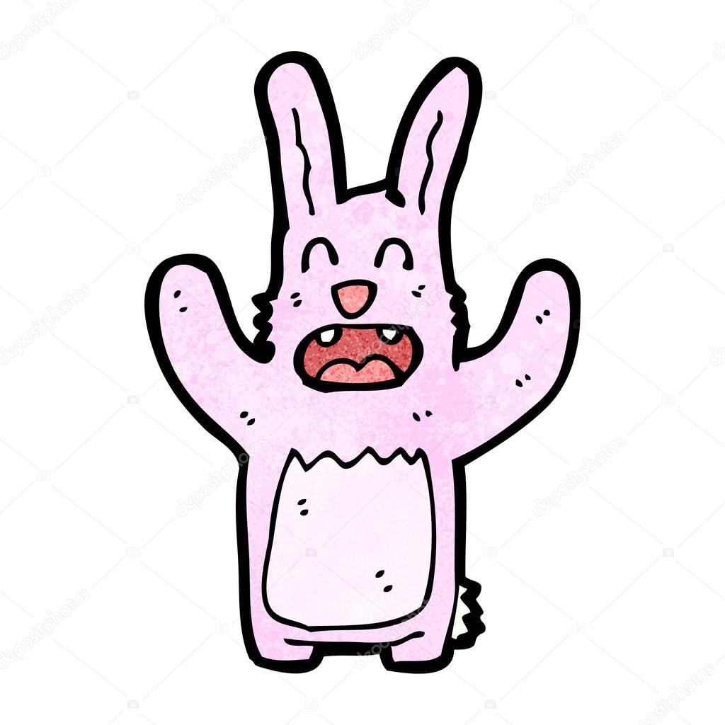 Scared Pink Rabbit
