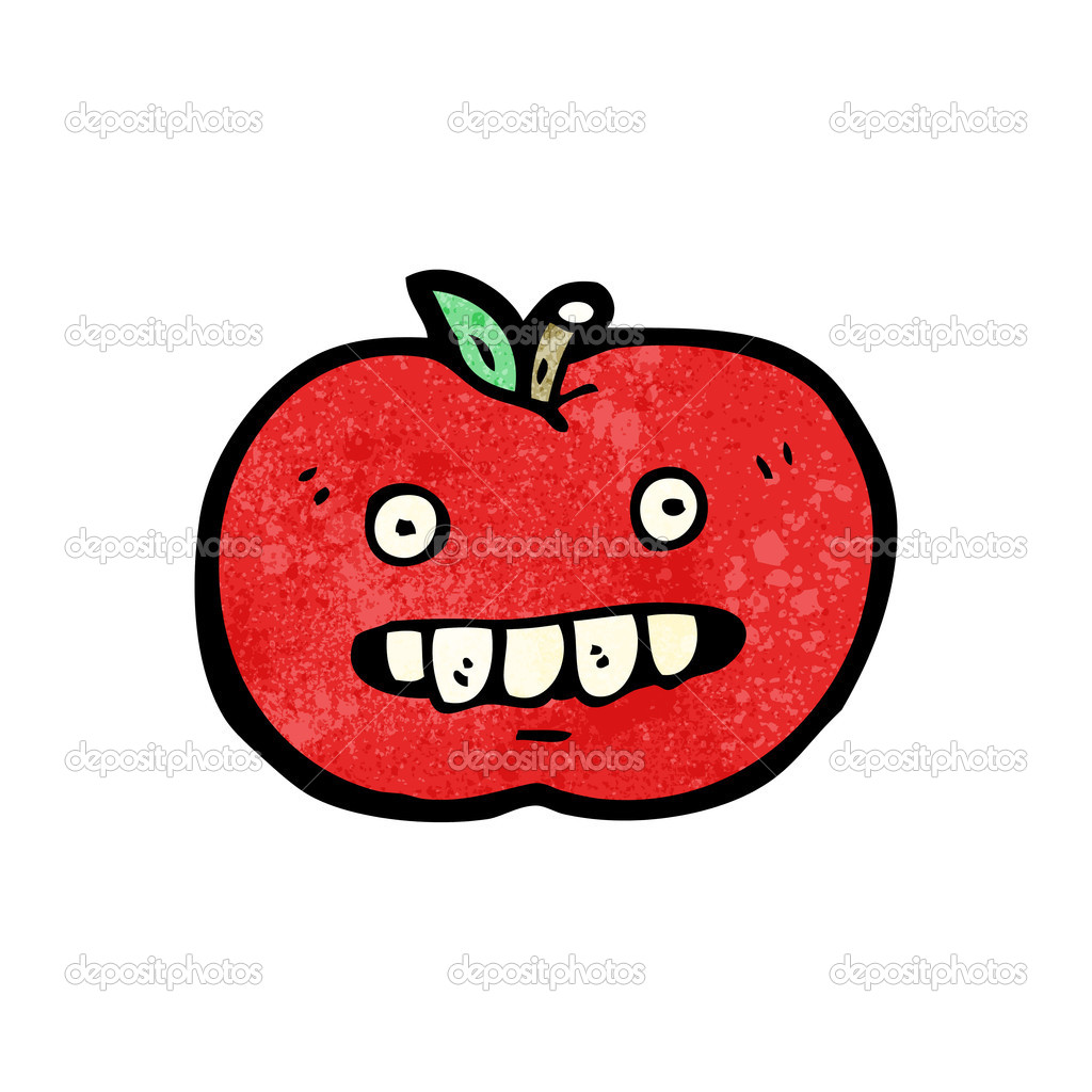 Bad apple cartoon Stock Vector by ©lineartestpilot 21477037