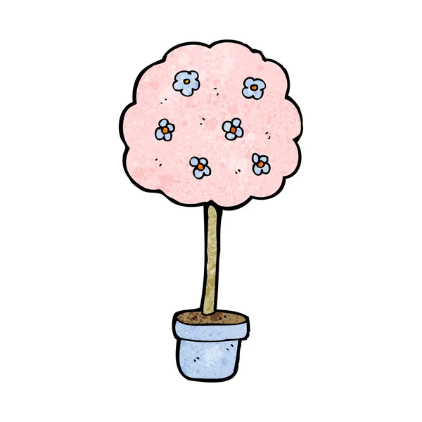 Dibujos animados árbol rosa — Archivo Imágenes Vectoriales