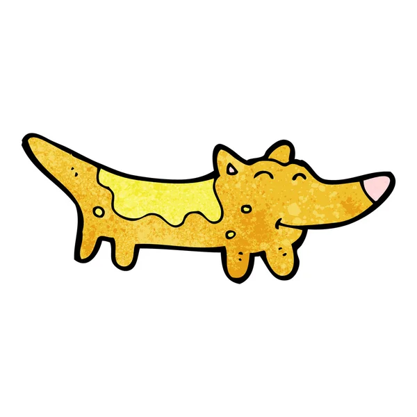 Cartone animato cane giallo — Vettoriale Stock