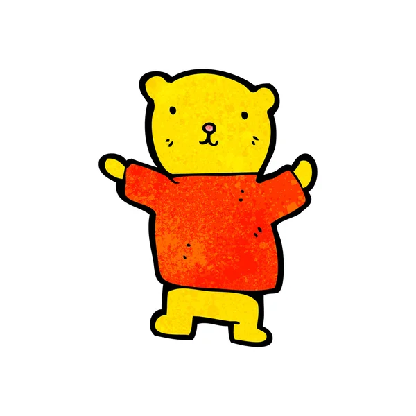 Šťastný medvídek kreslený — Stockový vektor
