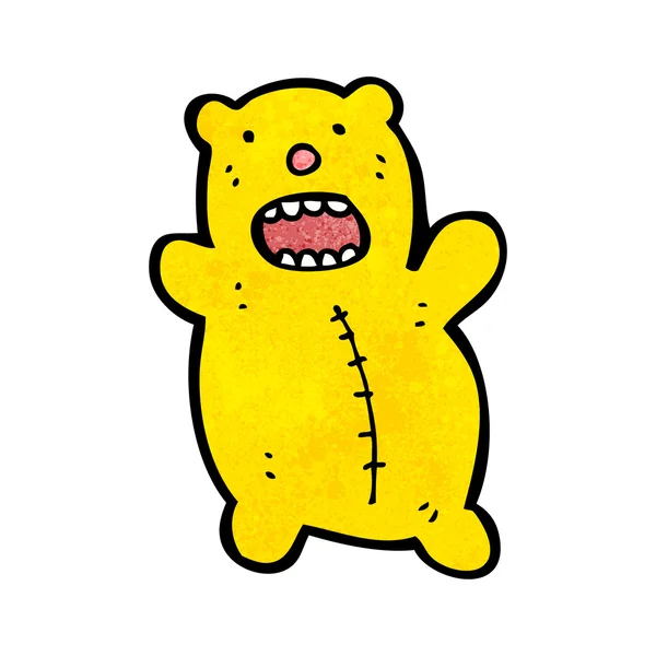 Stuffed bear toy cartoon — Stock Vector