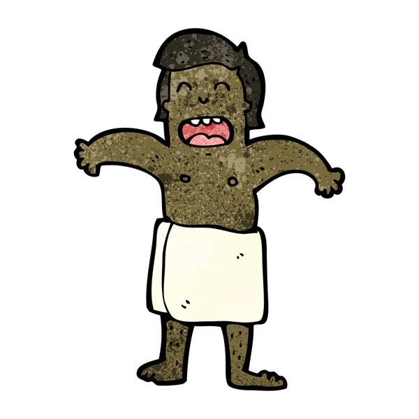 Man in towel cartoon — Stock Vector
