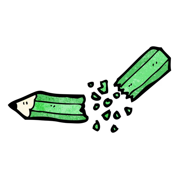 Csattant ceruza rajzfilm — Stock Vector