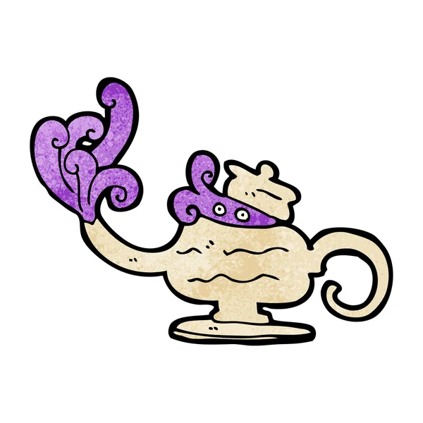 Genie in lamp cartoon — Stockvector