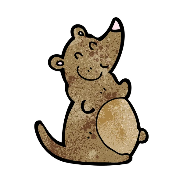 Joyeux rat gras dessin animé — Image vectorielle