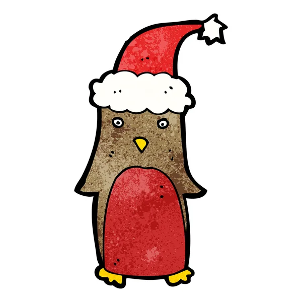 Dessin animé pingouin de Noël — Image vectorielle