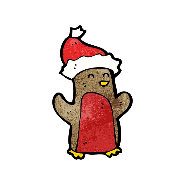 Cartoon xmas pinguïn — Stockvector