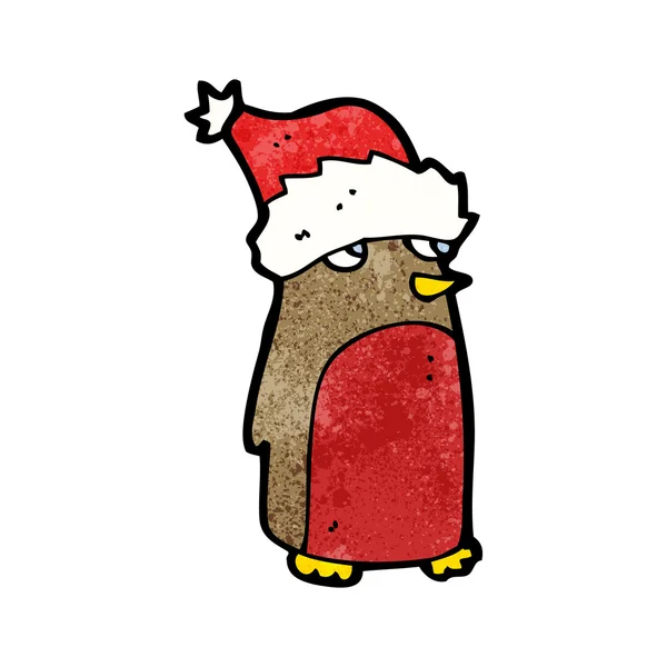 Dibujos animados pingüino de Navidad — Vector de stock