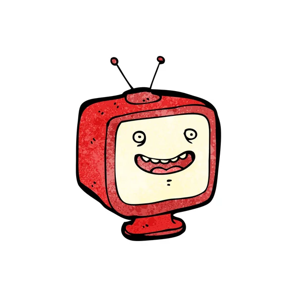 Lachende televisie cartoon — Stockvector