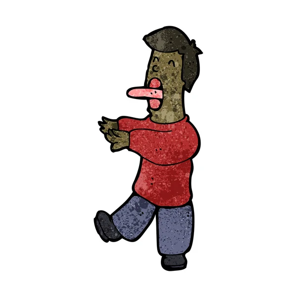 Sueño caminando hombre de dibujos animados — Vector de stock