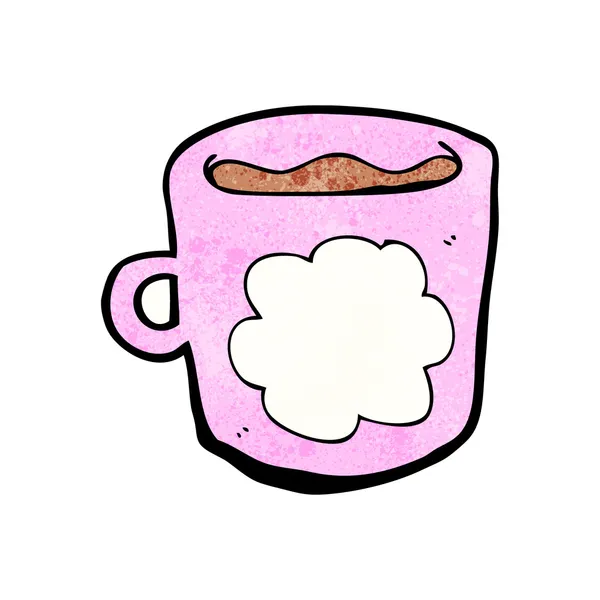 Hrnek kávy růžový mrak — Stockový vektor