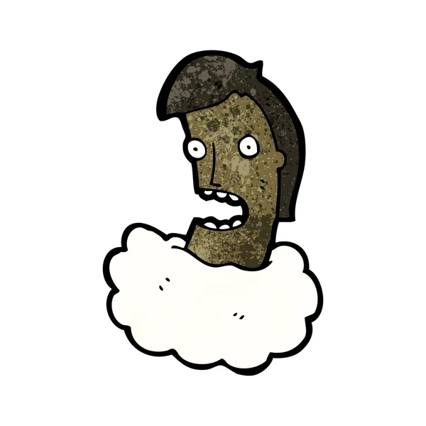 Tête dans les nuages dessin animé — Image vectorielle