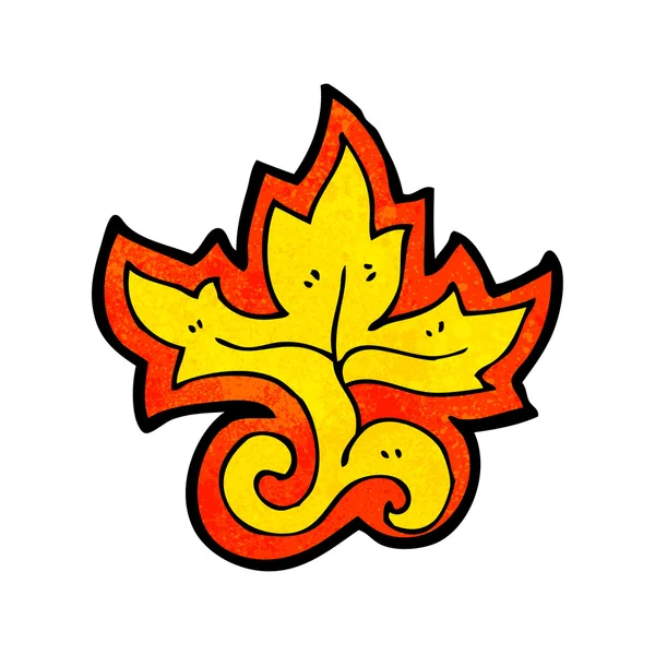 Abstract leaf flame design element — Stock Vector