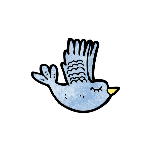 Flying bluebird dessin animé — Image vectorielle