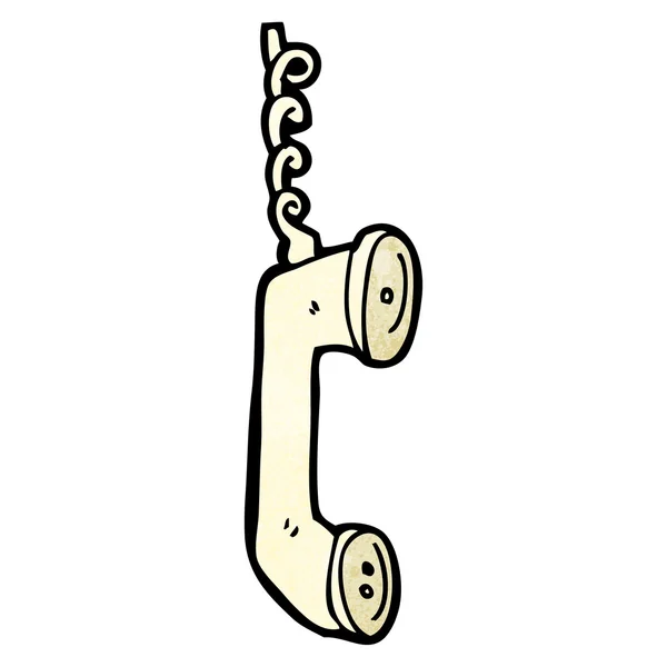 Retro telefone auscultador desenhos animados —  Vetores de Stock