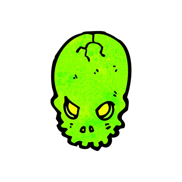 Зеленый череп — стоковый вектор