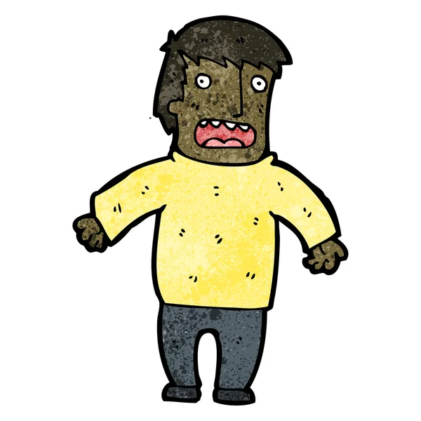 Homme haletant dessin animé — Image vectorielle