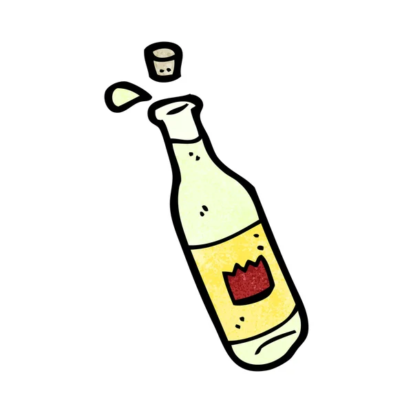 Botella vino de dibujos animados — Vector de stock