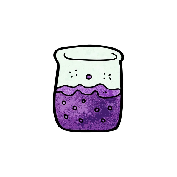 Vaso de precipitados ciencia de dibujos animados — Archivo Imágenes Vectoriales