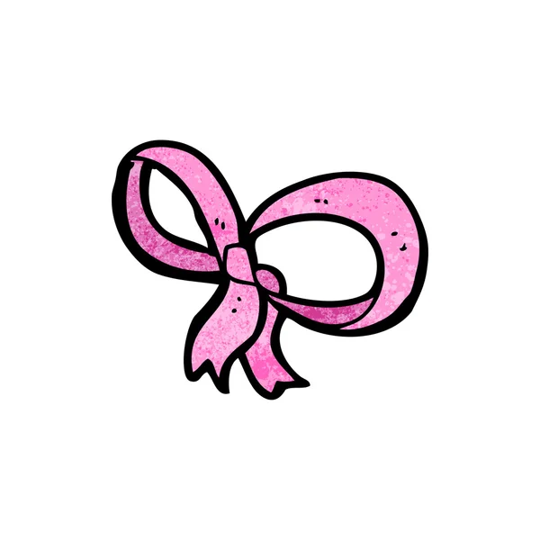 Pink bow ribbon cartoon — Stock Vector