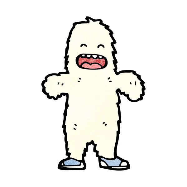 Abominable snowman cartoon — Stock Vector