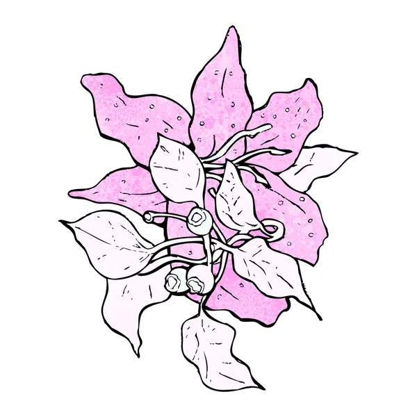 粉色百合植物与浆果 — 图库矢量图片