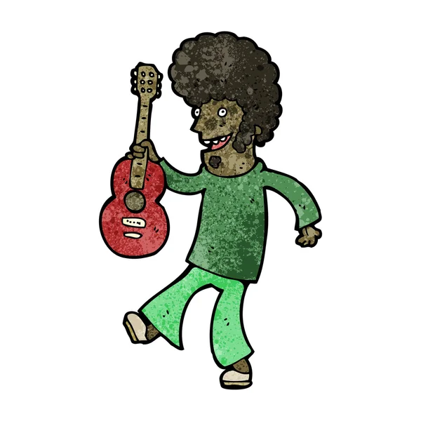 Cartoon chitarrista — Vettoriale Stock