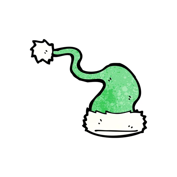 Sombrero de Santa Navidad Verde — Vector de stock