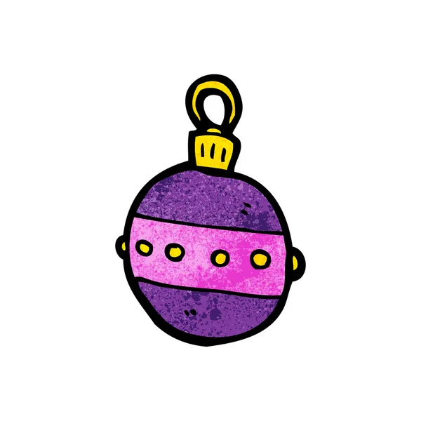 Cartoon Purple Xmas Bauble — Stock Vector