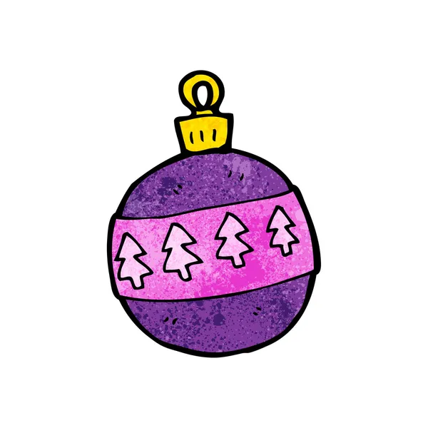 Cartoon Viola Natale Bauble — Vettoriale Stock