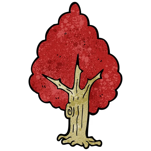 赤い紅葉の木 — ストックベクタ