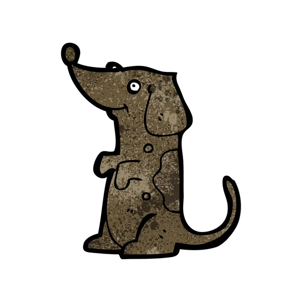 Rogando Brown Pooch Dog — Vector de stock