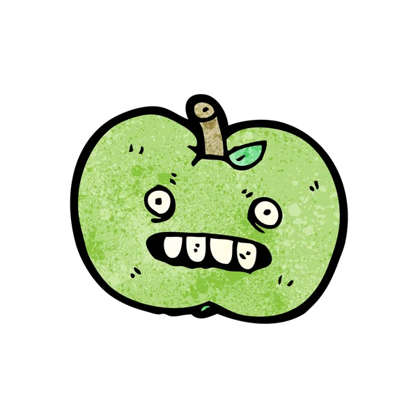 Cartoon van een groene appel mascotte — Stockvector