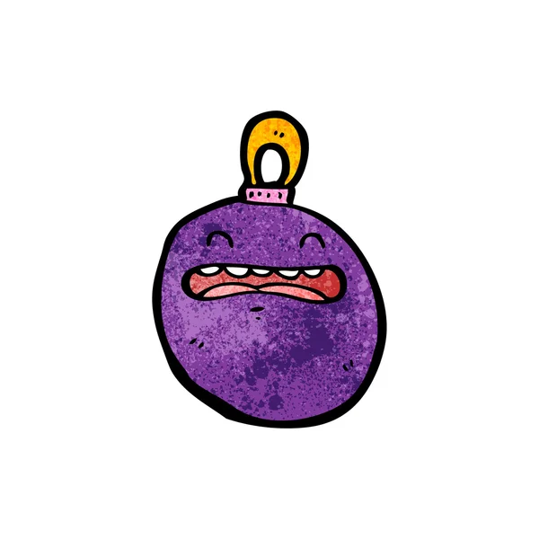 Natal bauble personagem dos desenhos animados — Vetor de Stock