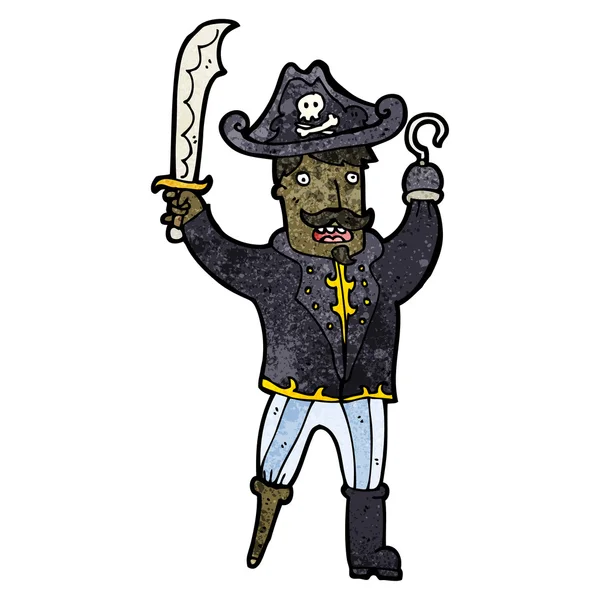Πειρατής καπετάνιος κινουμένων σχεδίων — Διανυσματικό Αρχείο