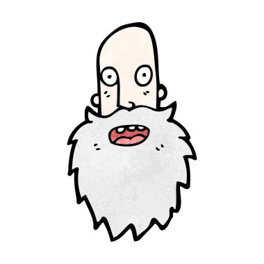 Çizgi film yaşlı adam yüzü