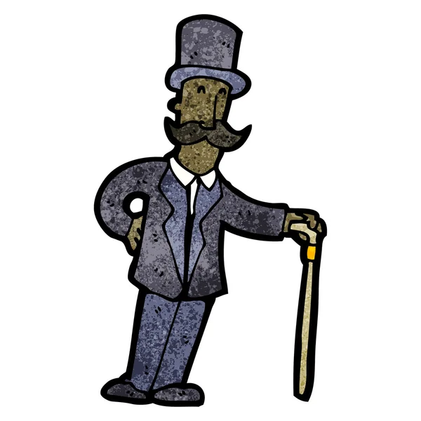 Caricatura de caballero rico — Archivo Imágenes Vectoriales