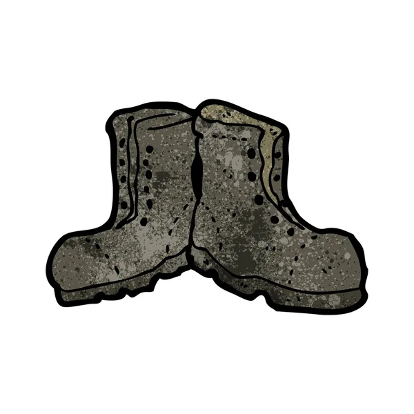 Alte Armeestiefel Cartoon — Stockvektor