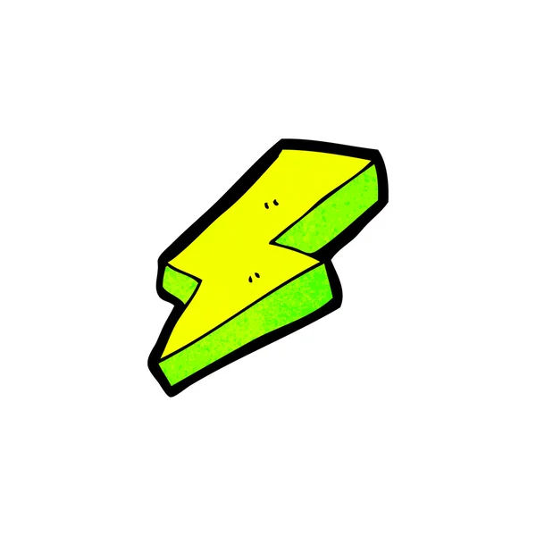 Rayo verde tornillo de dibujos animados — Vector de stock