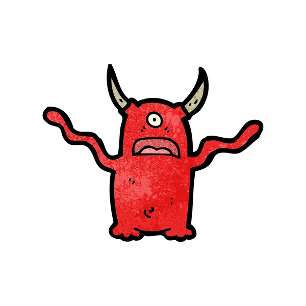 Shrieking demon cartoon — Stock Vector
