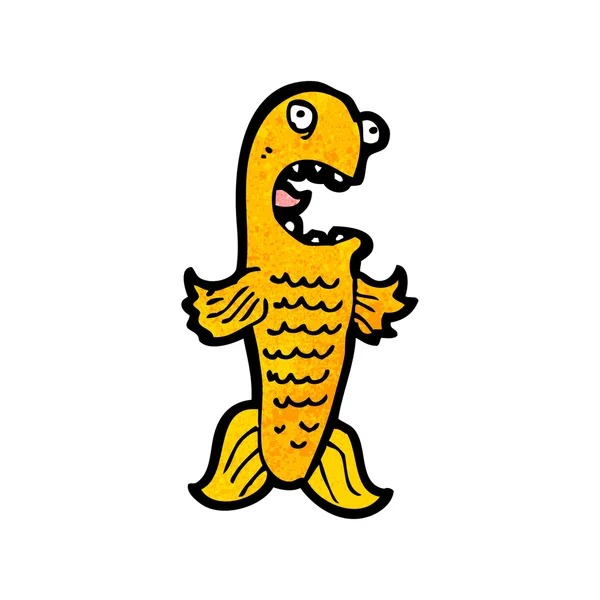 Grappige goudvis cartoon — Stockvector