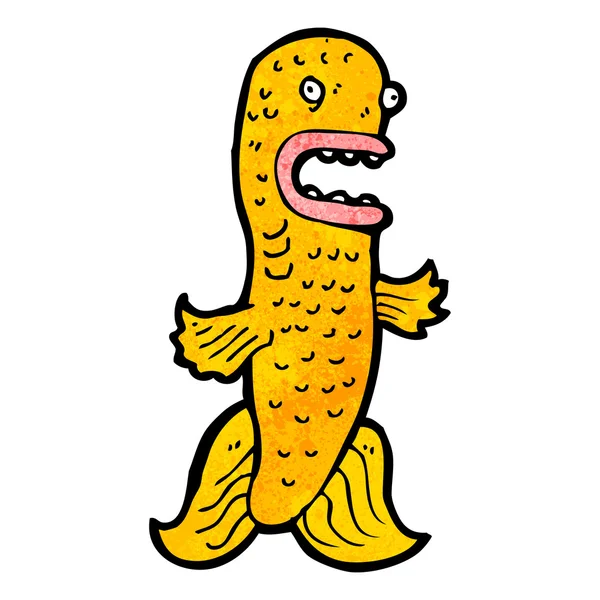 Grappige goudvis cartoon — Stockvector