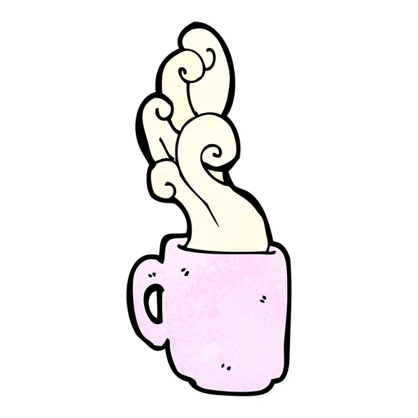 Steaming mug of coffee cartoon — Stock Vector