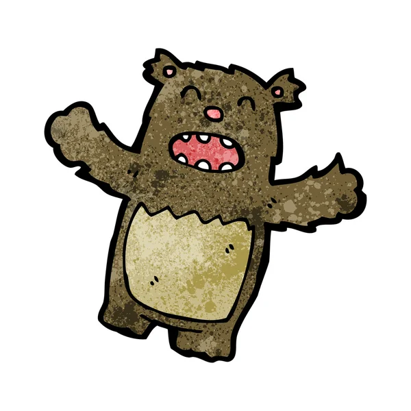 Divertente cartone animato orso — Vettoriale Stock